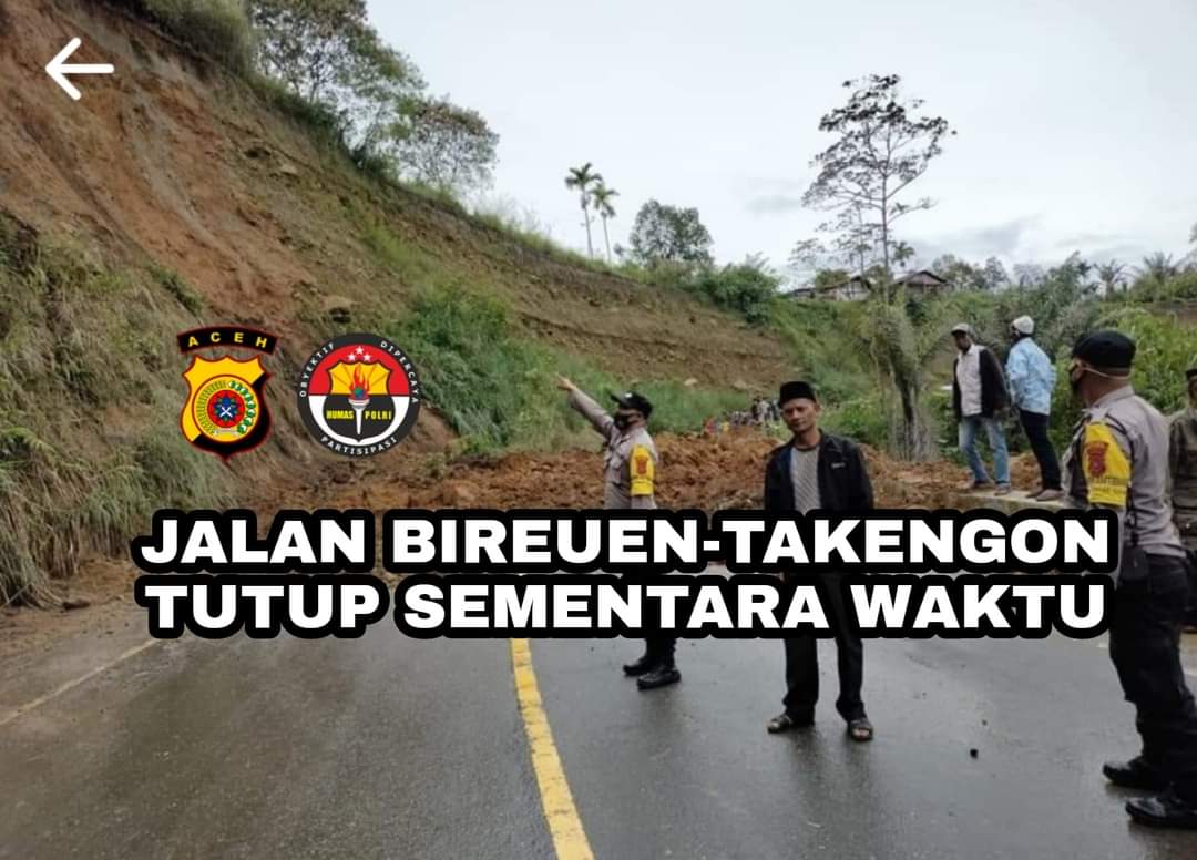 Jalan Bireuen-Takengon tutup sementara waktu