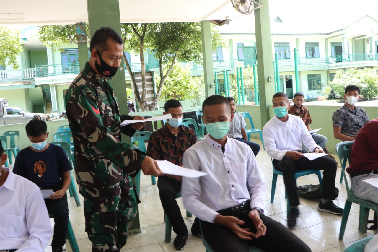 Calon Pendaftar Prajurit TNI-AD Terima Pembekalan Dan Pengarahan Dandim 0104/Atim