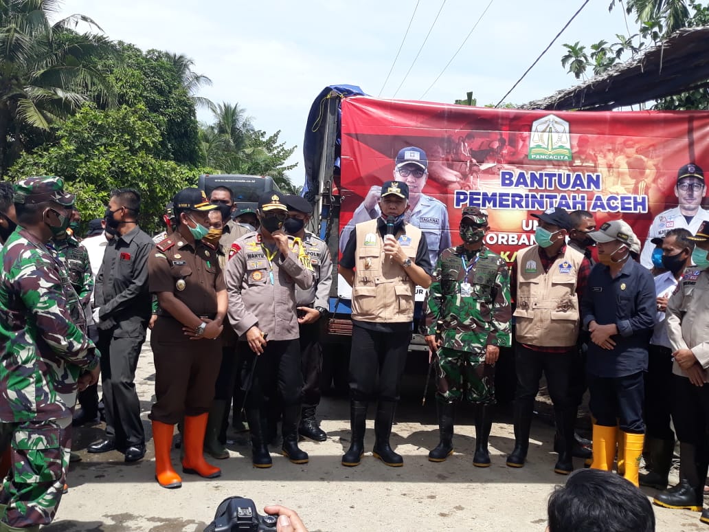 Forkopimda Aceh Tinjau Lokasi Banjir di Aceh Tamiang