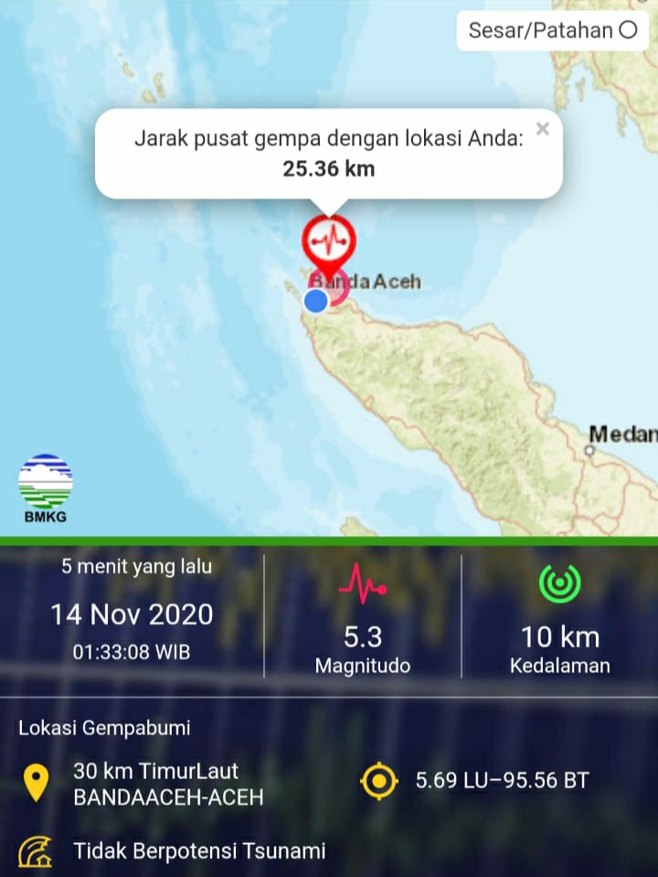 Gempa yang Guncang Banda Aceh Tak Berpotensi Tsunami, Ini Penjelasan BMKG